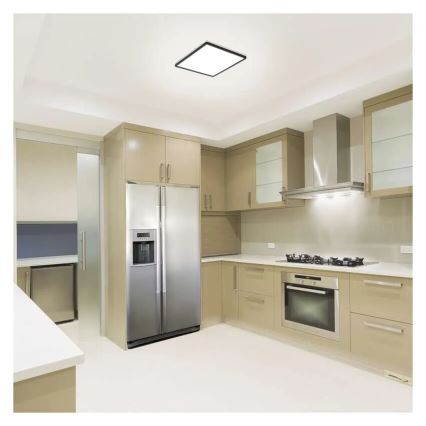 LED Stropné svietidlo FLORI LED/18W/230V 4000K čierna 29x29 cm