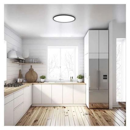 LED Stropné svietidlo FLORI LED/18W/230V 4000K čierna pr. 29 cm