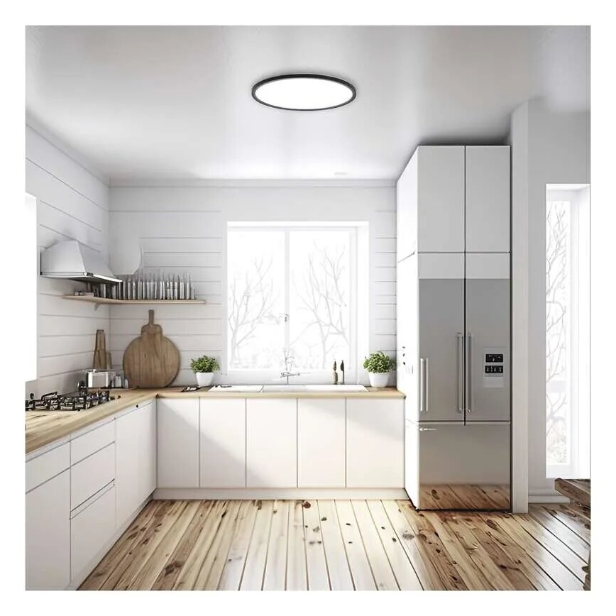 LED Stropné svietidlo FLORI LED/18W/230V 4000K čierna pr. 29 cm