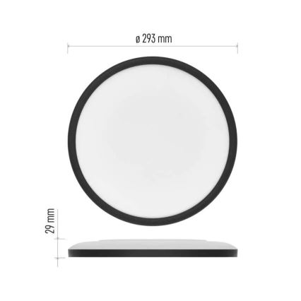 LED Stropné svietidlo FLORI LED/18W/230V 4000K čierna pr. 29 cm