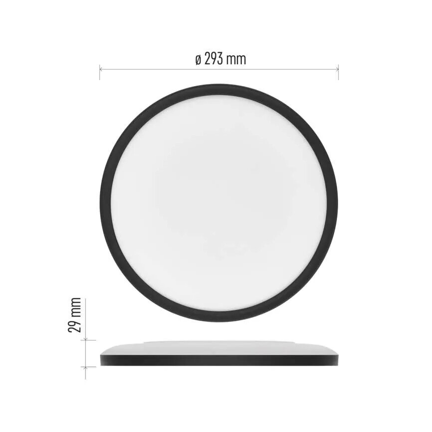 LED Stropné svietidlo FLORI LED/18W/230V 4000K čierna pr. 29 cm