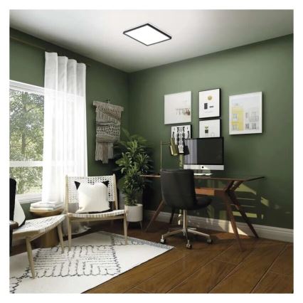 LED Stropné svietidlo FLORI LED/22W/230V 4000K čierna 42x42 cm