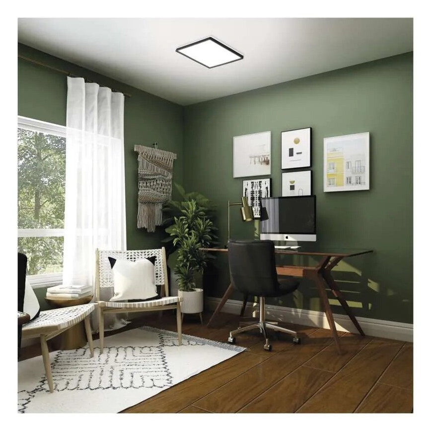 LED Stropné svietidlo FLORI LED/22W/230V 4000K čierna 42x42 cm