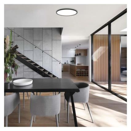 LED Stropné svietidlo FLORI LED/22W/230V 4000K čierna pr. 42 cm