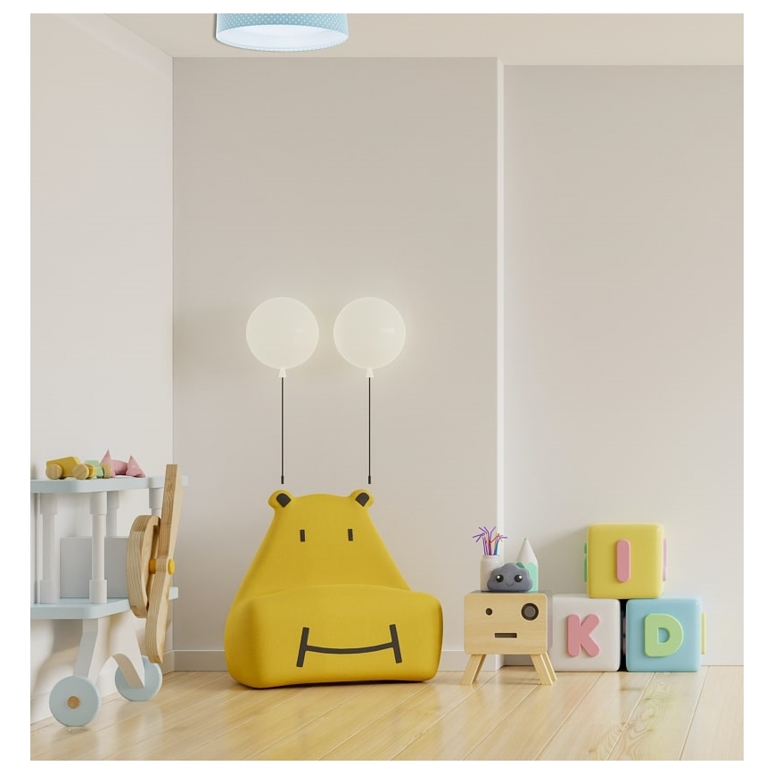 LED Detské stropné svietidlo GALAXY KIDS LED/24W/230V bodky tyrkysová/biela