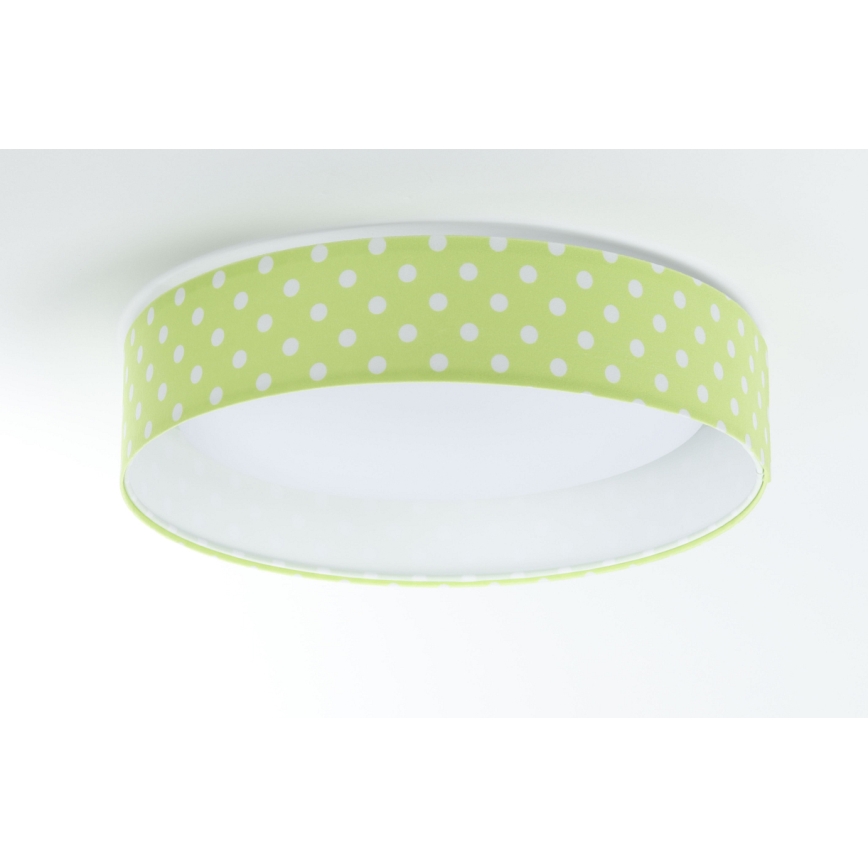 LED Detské stropné svietidlo GALAXY KIDS LED/24W/230V bodky zelená/biela