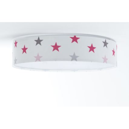 LED Detské stropné svietidlo GALAXY KIDS LED/24W/230V hviezdičky biela/ružová/šedá