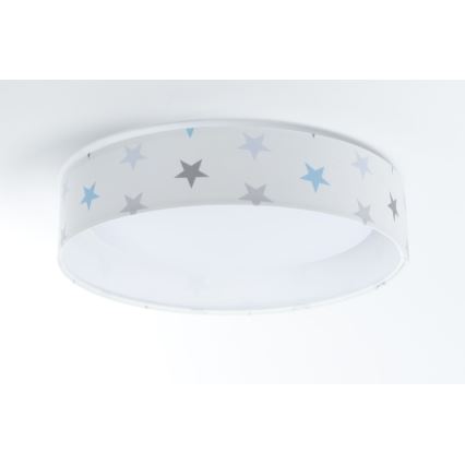 LED Detské stropné svietidlo GALAXY KIDS LED/24W/230V hviezdičky biela/šedá/modrá