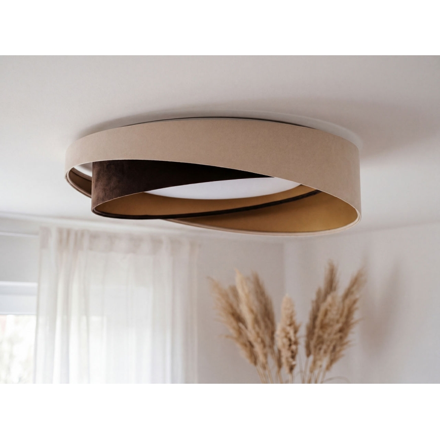 LED stropné svietidlo GALAXY MODERN LED/24W/230V priemer 55 cm béžová/hnedá/zlatá