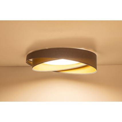 LED stropné svietidlo GALAXY MODERN LED/24W/230V, priemer 55 cm, sivá/zlatá