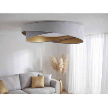 LED stropné svietidlo GALAXY MODERN LED/24W/230V, priemer 55 cm, sivá/zlatá