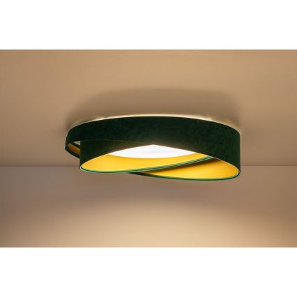 LED stropné svietidlo GALAXY MODERN LED/24W/230V, priemer 55 cm, zelená/zlatá