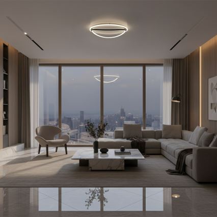 LED stropné svietidlo HALO LED/38W/230V priemer 50 cm čierna