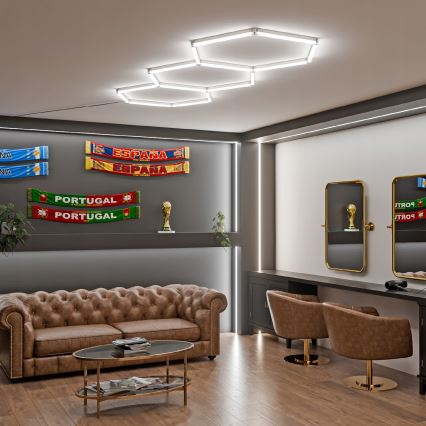 LED stropné svietidlo HEXAGON LED/128W/85-265V 6000K 248x97 cm CRI 90 IP54 biela