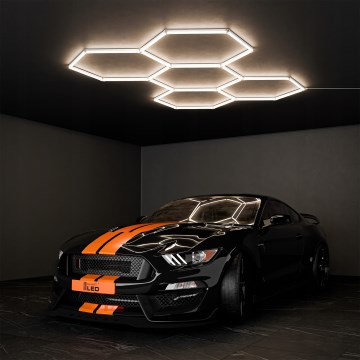 LED stropné svietidlo HEXAGON LED/192W/85-265V 4000K 298x209 cm CRI 90 IP54 biela