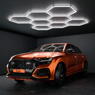 LED stropné svietidlo HEXAGON LED/350W/85-265V 6500K 313x298 cm CRI 90 IP44 biela