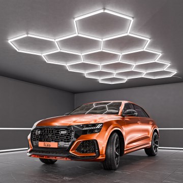 LED stropné svietidlo HEXAGON LED/570W/85-265V 6500K 522x298 cm CRI 90 IP44 biela