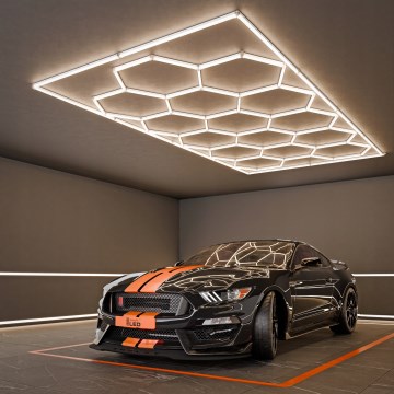 LED stropné svietidlo HEXAGON LED/696W/85-265V 4000K 484x243 cm CRI 90 IP54 biela