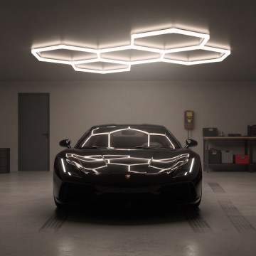 LED stropné svietidlo HEXLINE LED/216W/230V 4000K 208x300 cm biele