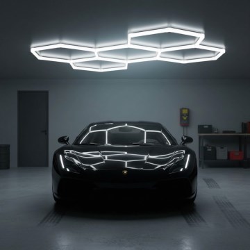 LED stropné svietidlo HEXLINE LED/216W/230V 6500K 208x300 cm biela