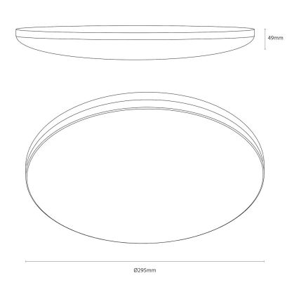 LED stropné svietidlo HUGO LED/12/18/24W/230V 3000/4000/6500K pr. 30 cm IP54 čierne