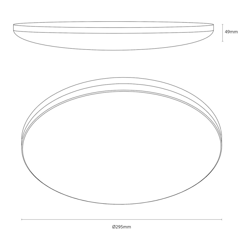 LED stropné svietidlo HUGO LED/12/18/24W/230V 3000/4000/6500K pr. 30 cm IP54 čierne