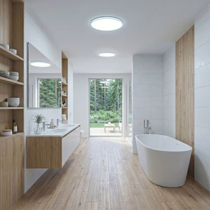LED stropné svietidlo HUGO LED/16/24/32W/230V 3000/4000/6500K pr. 37 cm IP54 biele