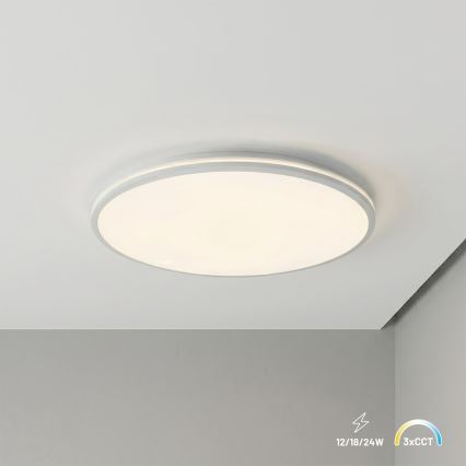 LED stropné svietidlo HUGO LED/16/24/32W/230V 3000/4000/6500K pr. 37 cm IP54 biele