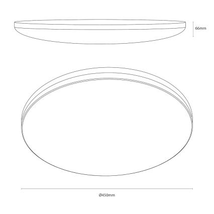 LED stropné svietidlo HUGO LED/21/32/42W/230V 3000/4000/6500K pr. 45 cm IP54 čierne