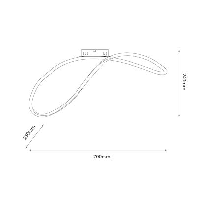 LED Stropné svietidlo INFINITY LED/21W/230V čierna