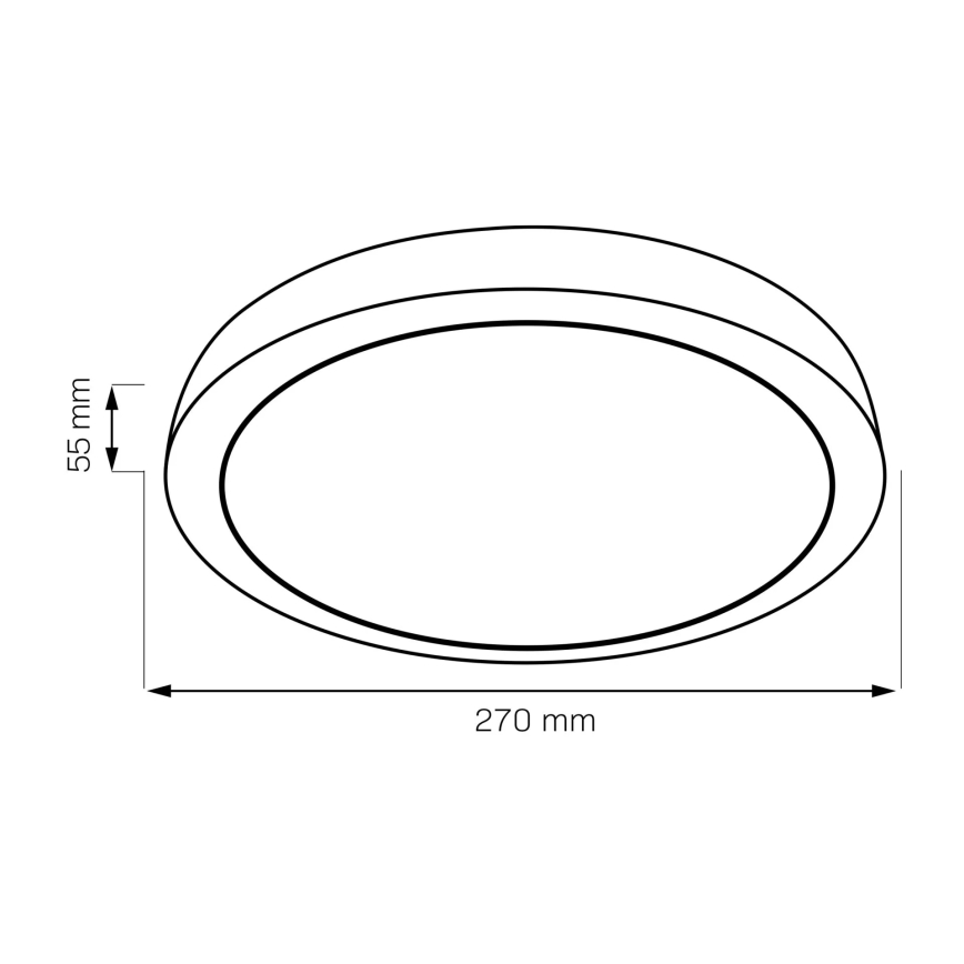 LED Stropné svietidlo JANUSZ LED/12W/230V pr. 27 cm IP44 dub
