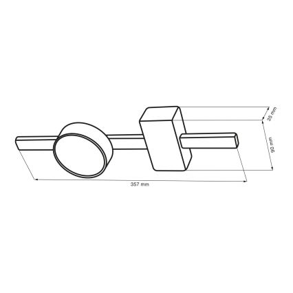 LED Stropné svietidlo JOY 1xGX53/6W/230V čierna