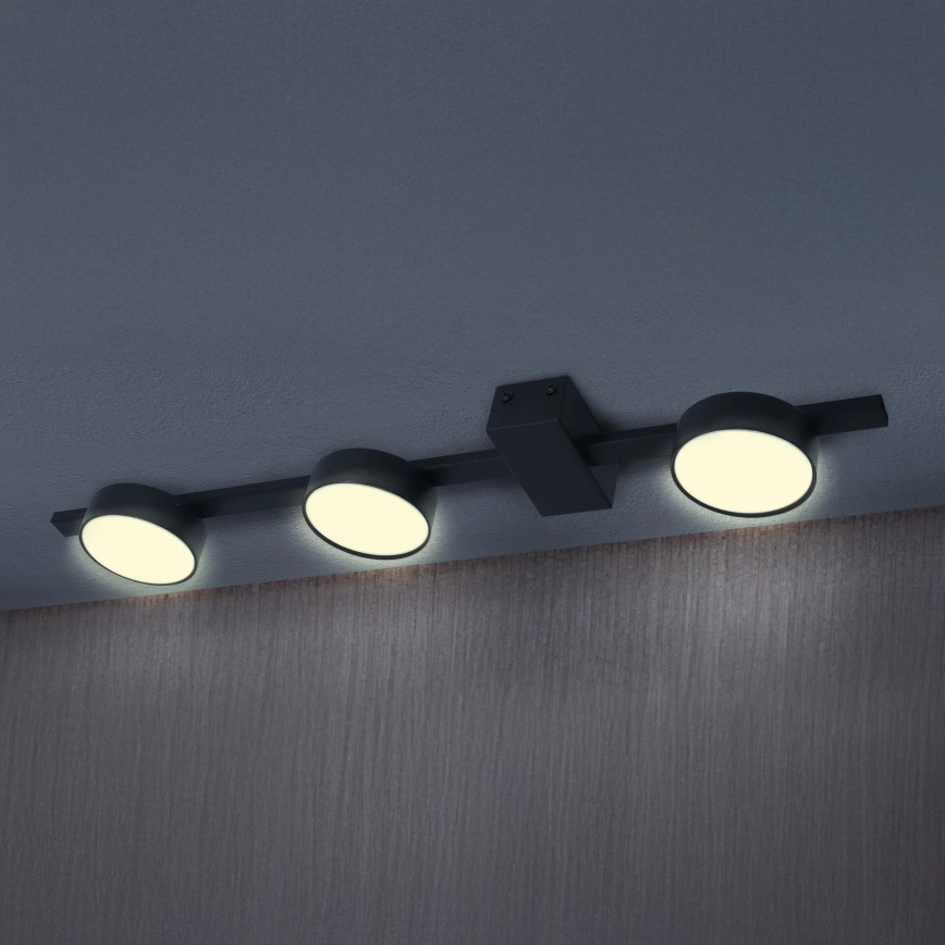 LED Stropné svietidlo JOY 3xGX53/6W/230V čierna