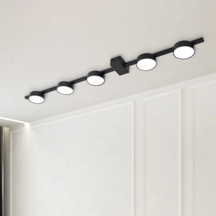 LED Stropné svietidlo JOY 5xGX53/6W/230V čierna