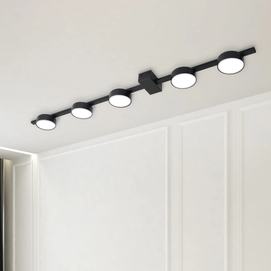 LED Stropné svietidlo JOY 5xGX53/6W/230V čierna