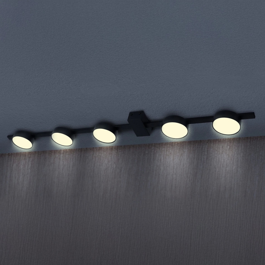 LED Stropné svietidlo JOY 5xGX53/6W/230V čierna