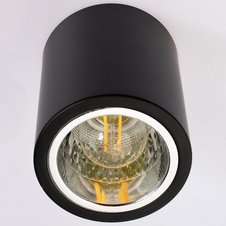 LED Stropné svietidlo JUPITER 1xE27/6W/230V 120x98 mm čierna