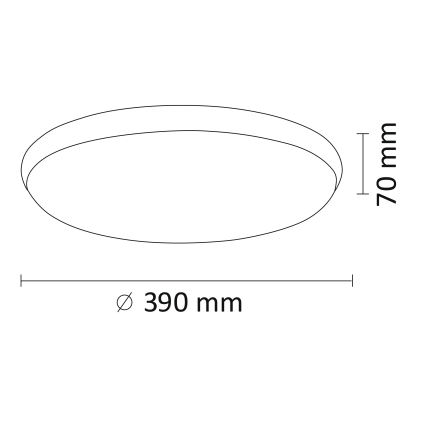 LED Stropné svietidlo KERN LED/24W/230V nikel