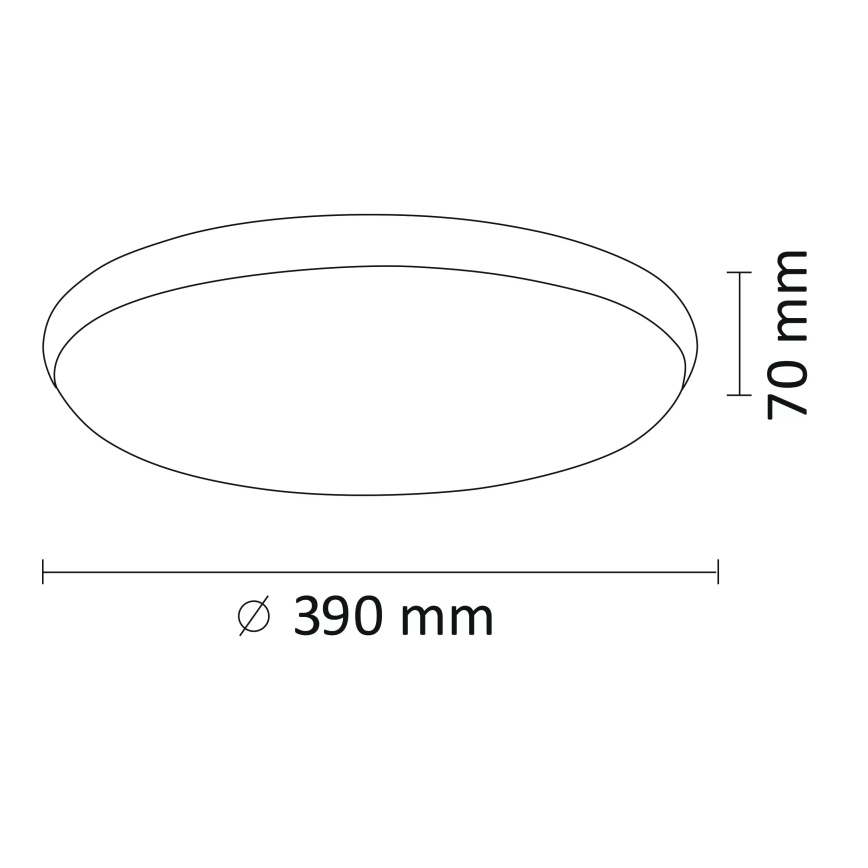 LED Stropné svietidlo KERN LED/24W/230V nikel
