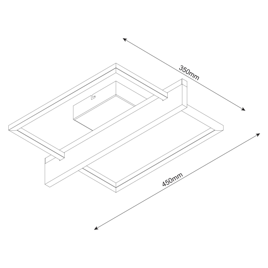 LED Stropné svietidlo LARYSA LED/11,5W/230V 35x45 cm borovica