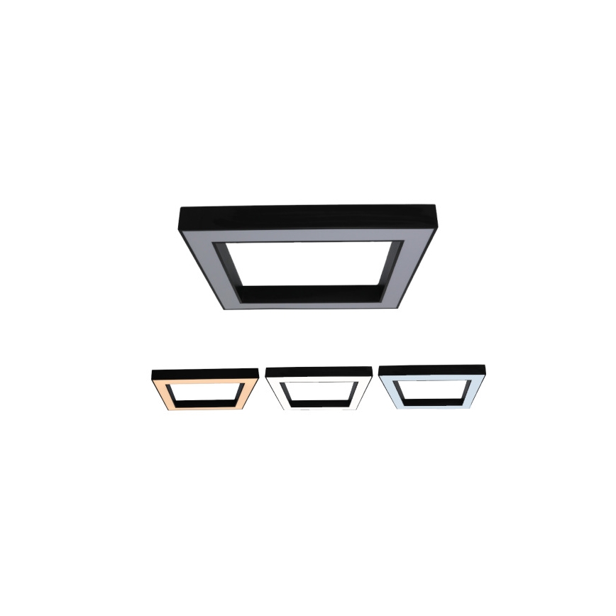 LED Stropné svietidlo LED/100W/230V 3000/4000/6500K 80x80 cm čierne