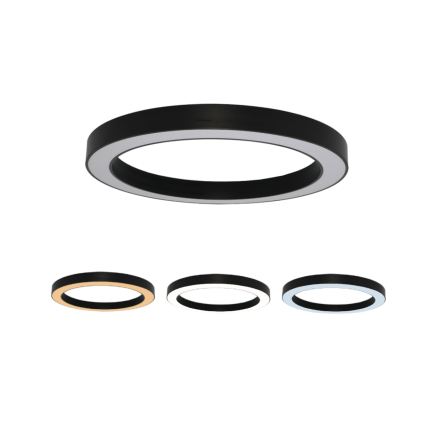 LED stropné svietidlo LED/100W/230V 3000/4000/6500K pr. 100 cm čierne