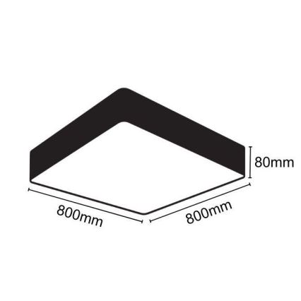 LED Stropné svietidlo LED/110W/230V 4000K 80x80 cm