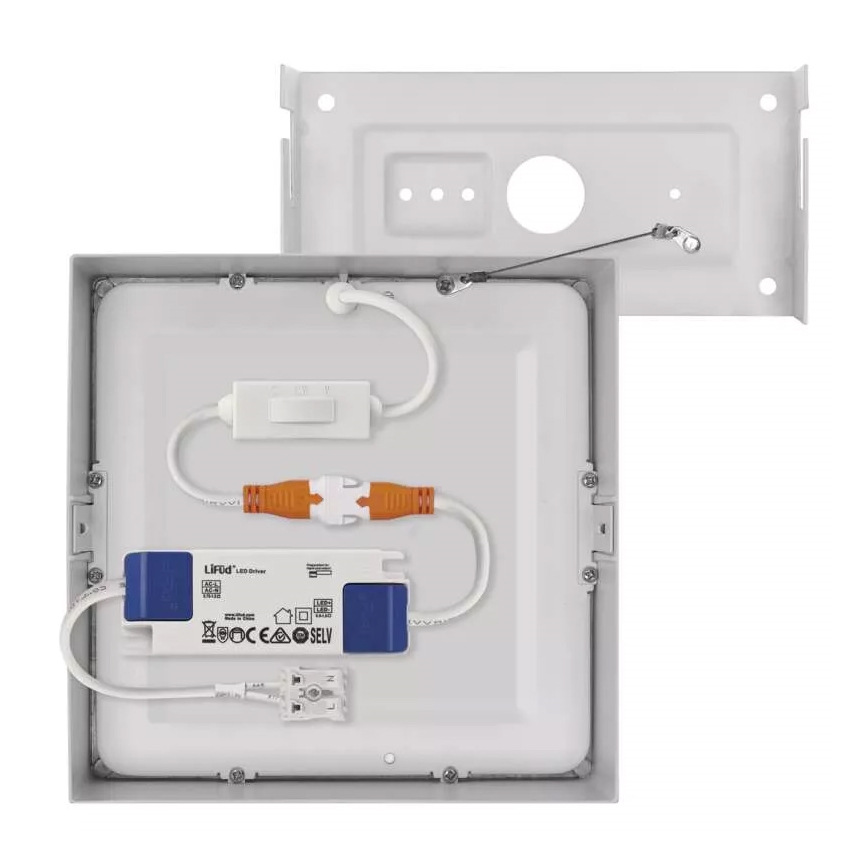 LED Stropné svietidlo NEXXO LED/12,5W/230V 3000/3500/4000K 17x17 cm biela