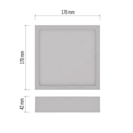 LED Stropné svietidlo NEXXO LED/12,5W/230V 3000/3500/4000K 17x17 cm biela