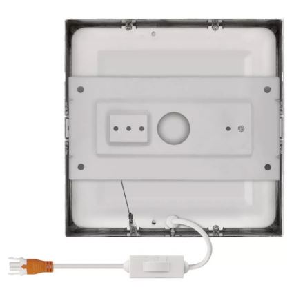 LED Stropné svietidlo NEXXO LED/12,5W/230V 3000/3500/4000K 17x17 cm lesklý chróm