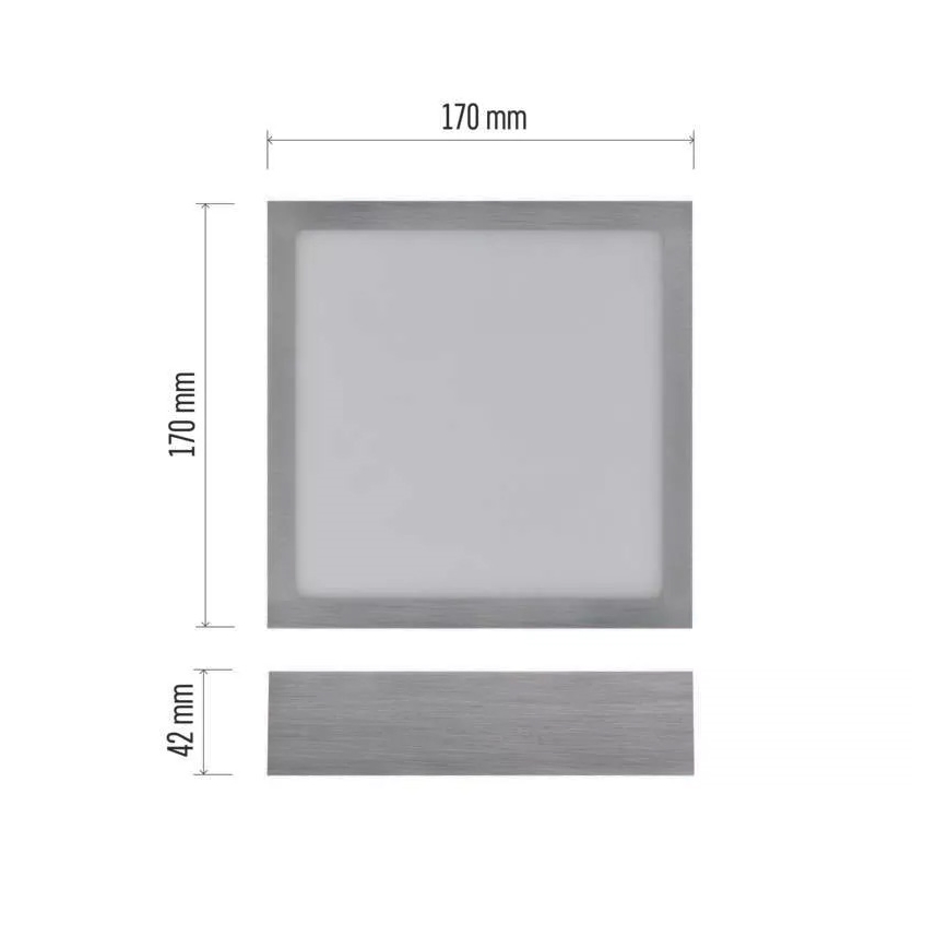 LED Stropné svietidlo NEXXO LED/12,5W/230V 3000/3500/4000K 17x17 cm lesklý chróm