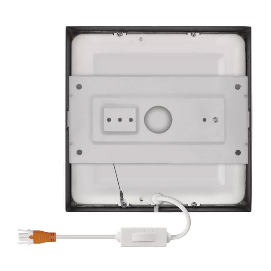 LED Stropné svietidlo NEXXO LED/12,5W/230V 3000/3500/4000K 17x17 cm čierna