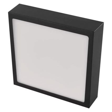 LED Stropné svietidlo NEXXO LED/12,5W/230V 3000/3500/4000K 17x17 cm čierna