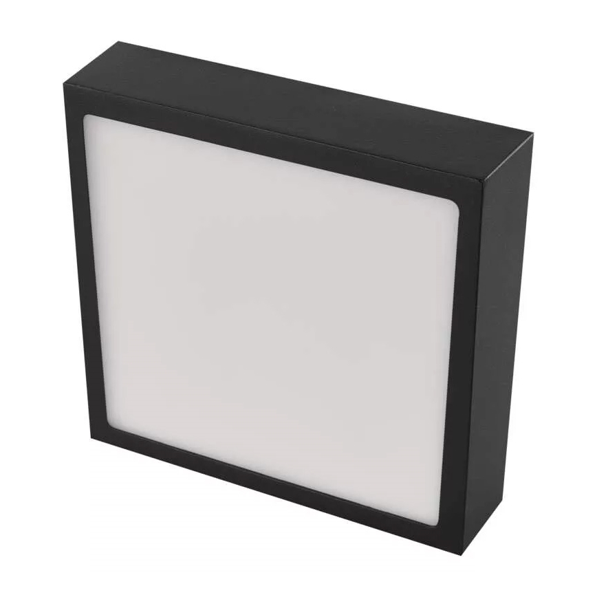 LED Stropné svietidlo NEXXO LED/12,5W/230V 3000/3500/4000K 17x17 cm čierna
